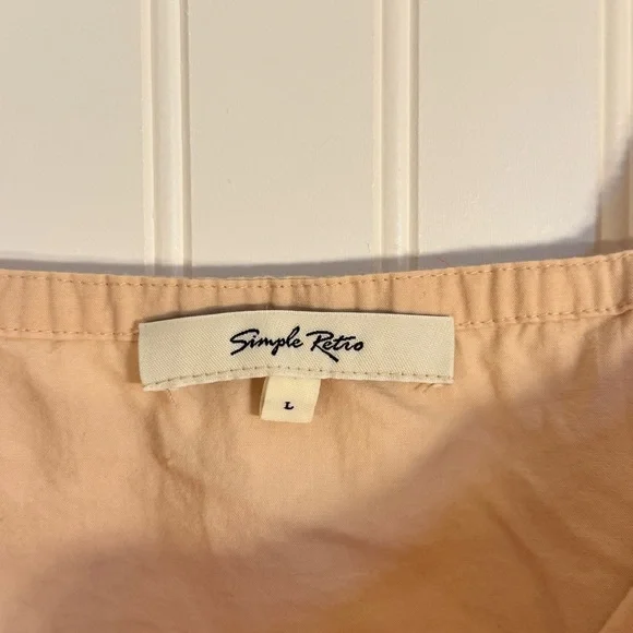 Simple Retro Ruched Bust Knot Front Ruffle Trim Cami Top Women’s Size Large - Picture 7 of 9